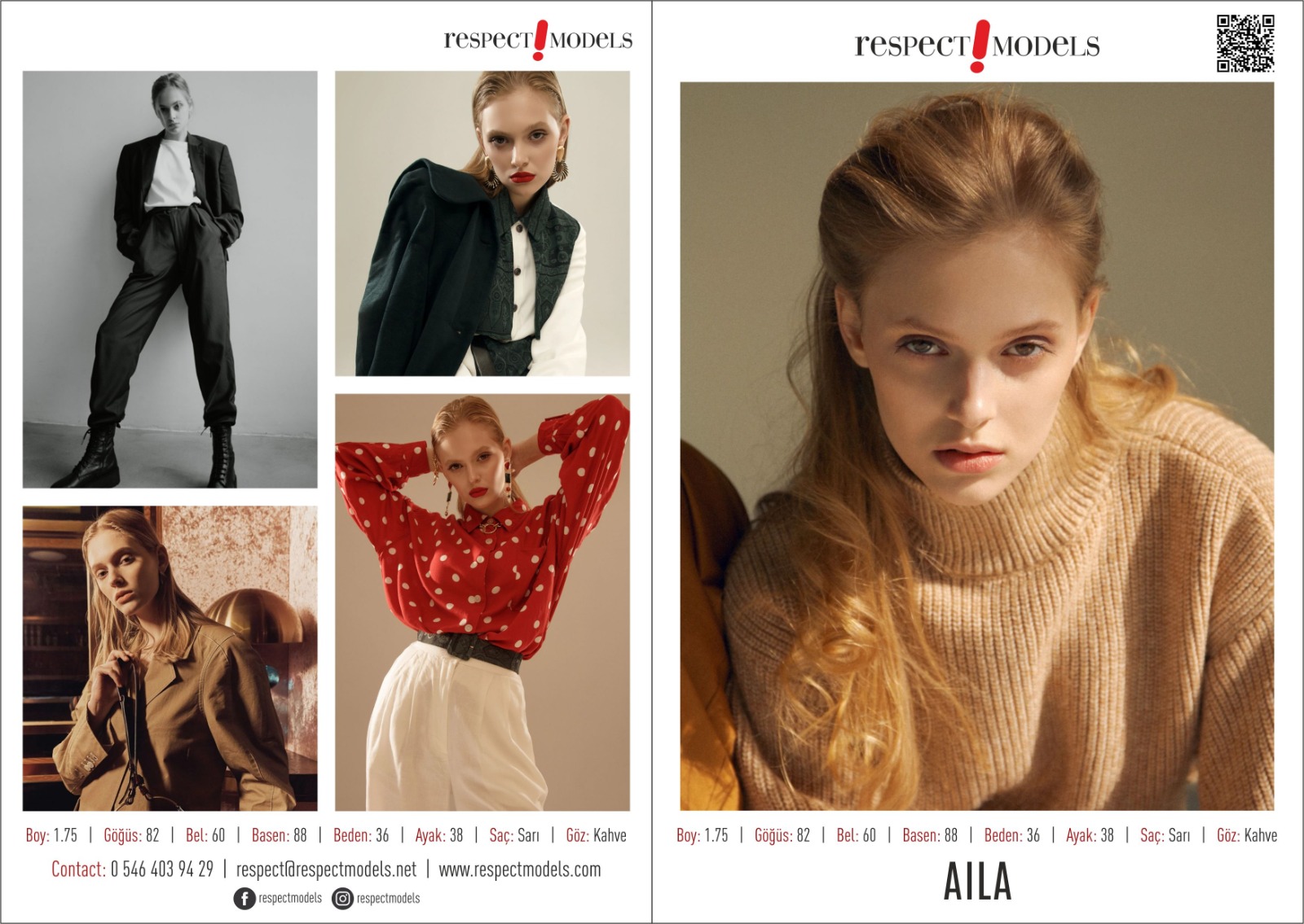 Aila Kashubina, represented by Respect Models · Portfolio · AILA1